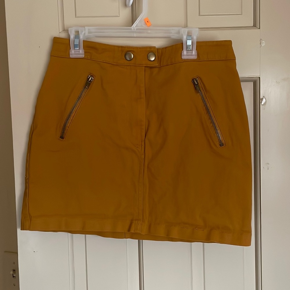 Yellow/Brown Forever 21 Mini Skirt